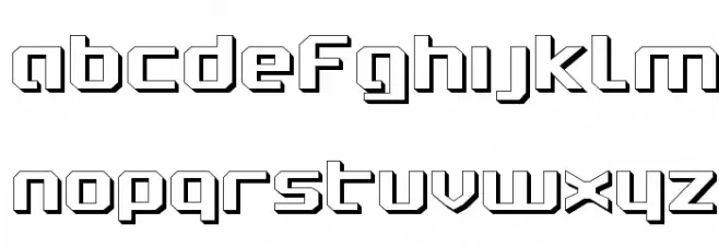 Realpolitik Shadow Schriftart Kleinbuchstaben