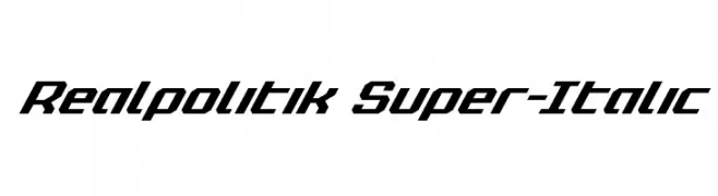Realpolitik Super-Italic  Frei Schriftart Herunterladen