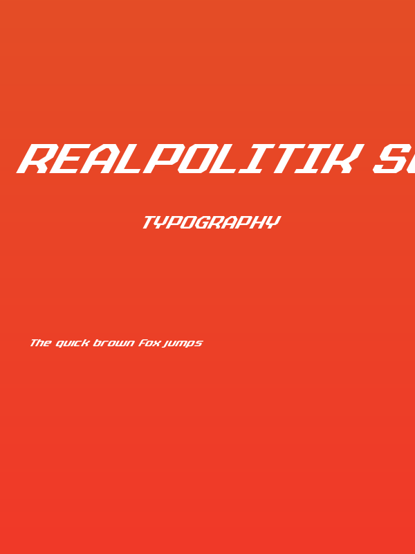 Realpolitik Super-Italic Poster