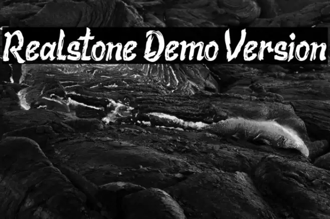 Realstone Demo Version Font examples