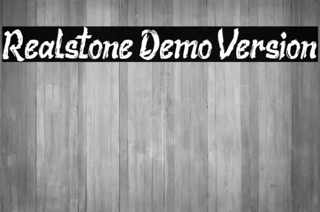 Realstone Demo Version Font examples
