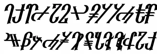 Reanaarian Bold Italic Caratteri MINUSCOLO