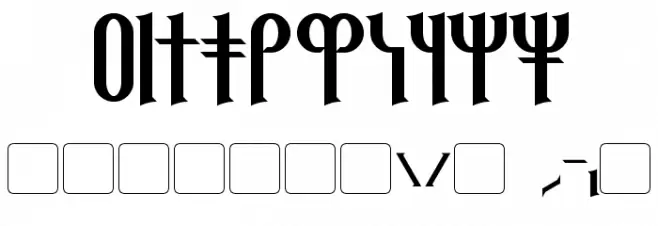 Reanaarian Bold Font OTHER CHARS