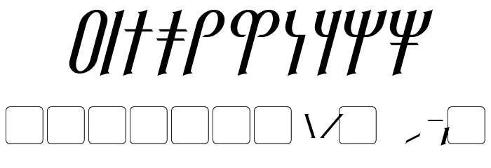 Reanaarian Italic Font OTHER CHARS