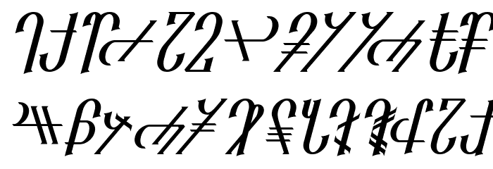 Reanaarian Italic Font LOWERCASE