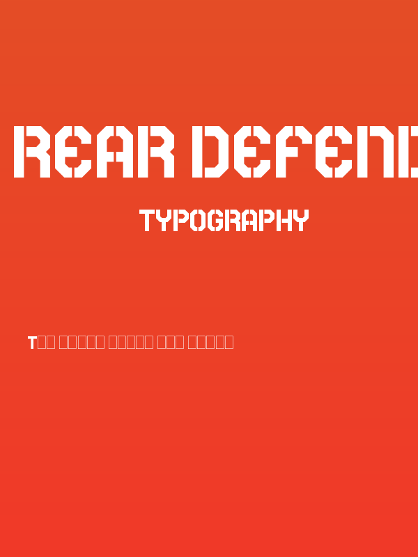 Rear Defender Poster