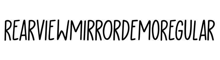 Rearview Mirror DEMO Regular  नि: शुल्क फ़ॉन्ट्स डाउनलोड