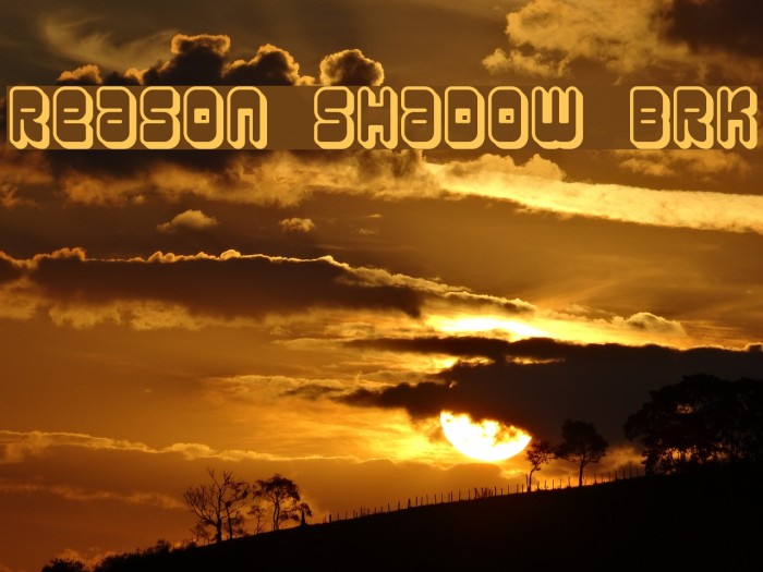 Reason Shadow BRK フォント examples