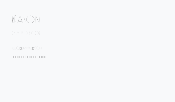 Reason Business Card