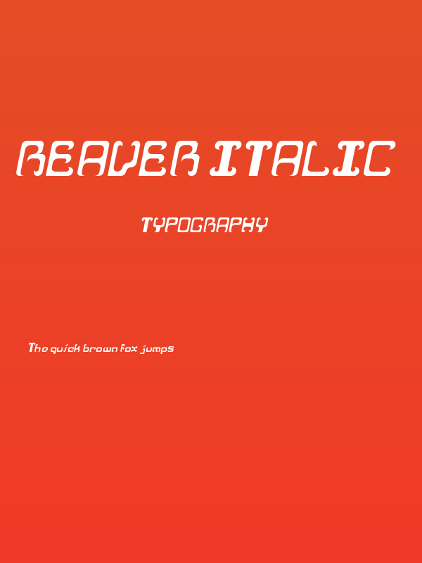 Reaver Italic Poster