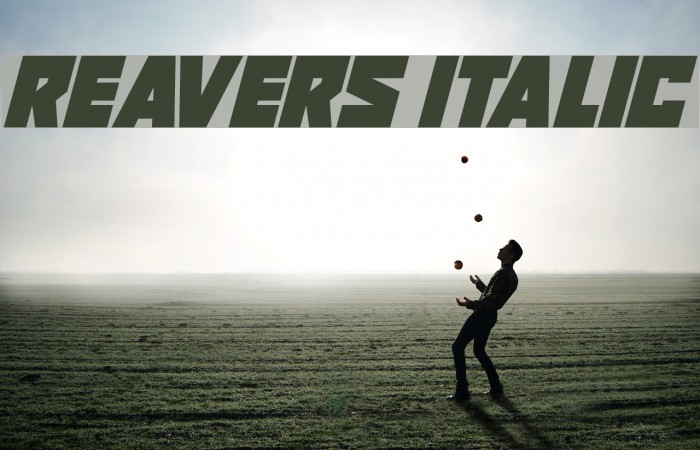 Reavers Italic Font examples
