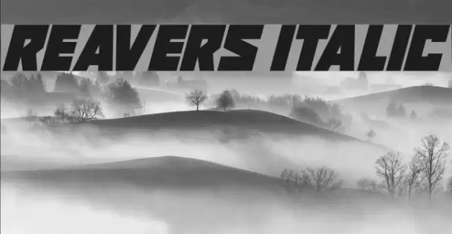 Reavers Italic Font examples