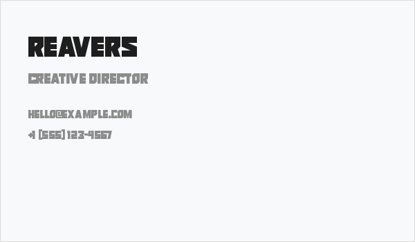 Reavers Business Card
