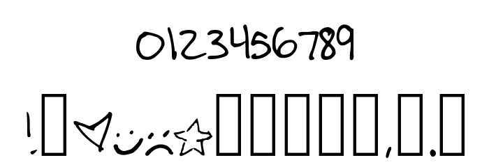 RebeccaHand Font OTHER CHARS