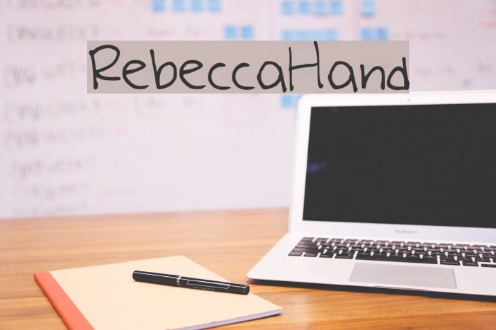 RebeccaHand Font examples