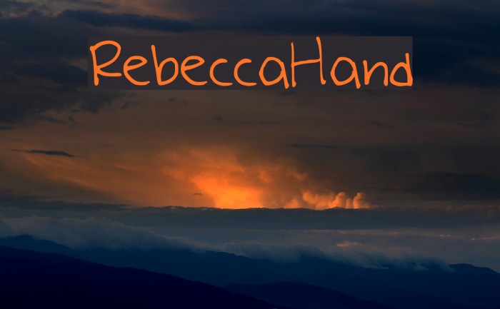 RebeccaHand Font examples