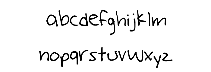 RebeccaHand Font LOWERCASE
