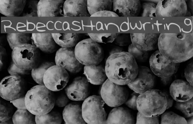 RebeccasHandwriting Font examples