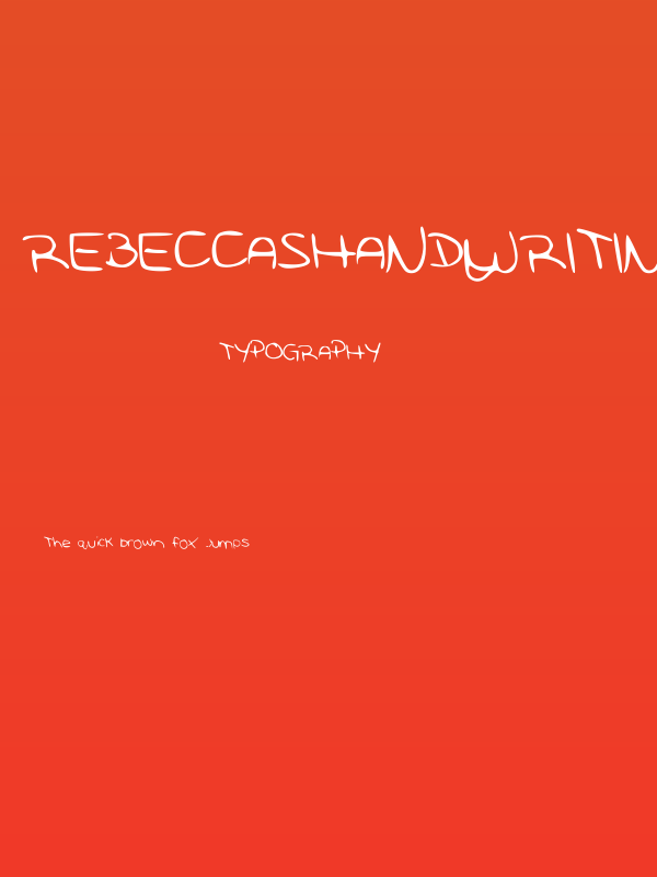 RebeccasHandwriting Poster