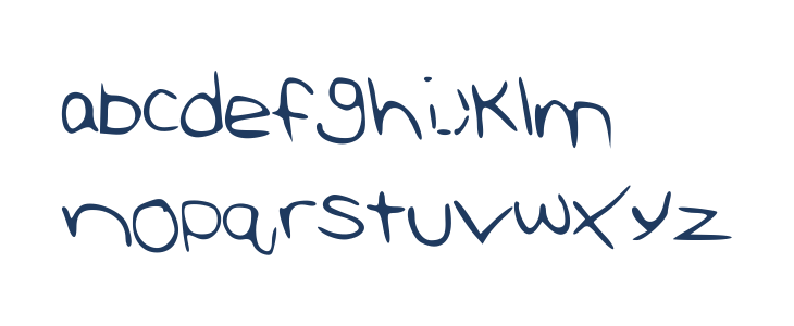 RebeccasHandwriting Lowercase