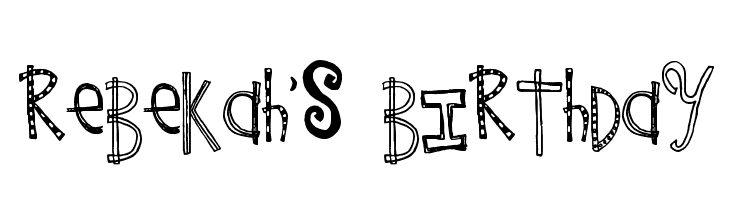 Rebekah's Birthday  免费字体下载