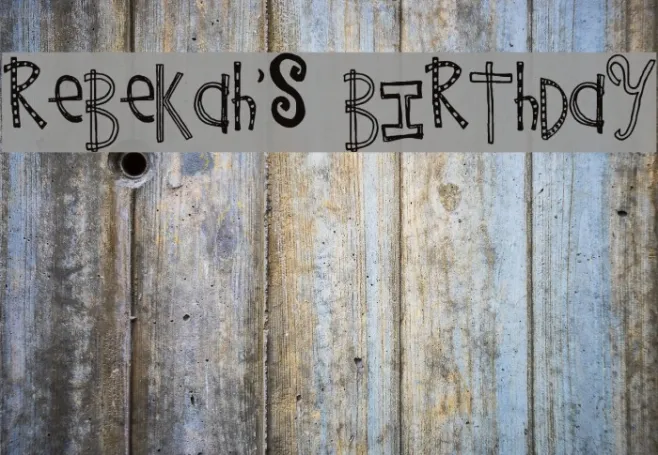 Rebekah's Birthday Example 1