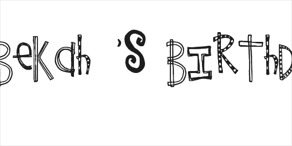 Rebekah's Birthday Logo