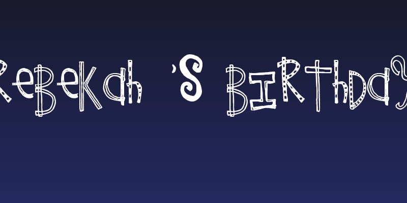 Rebekah's Birthday Social Header