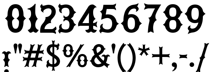 Rebel Bones Bold Font OTHER CHARS