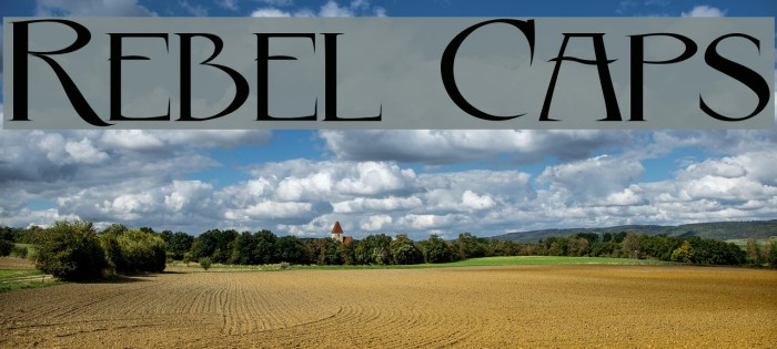 Rebel Caps Font examples