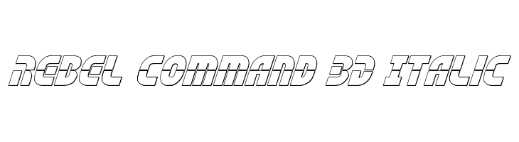 Rebel Command 3D Italic  नि: शुल्क फ़ॉन्ट्स डाउनलोड