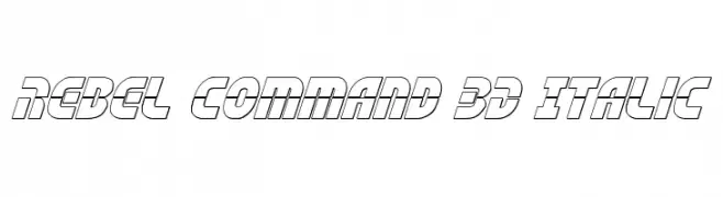 Rebel Command 3D Italic  Descarca Fonturi Gratis