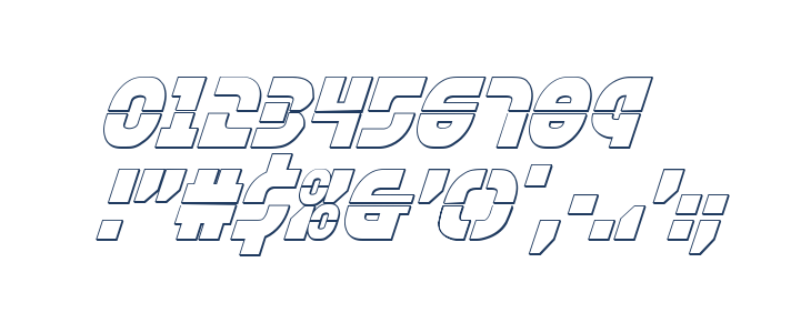 Rebel Command 3D Italic Other Characters