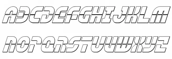 Rebel Command 3D Italic خط أحرف كبيرة