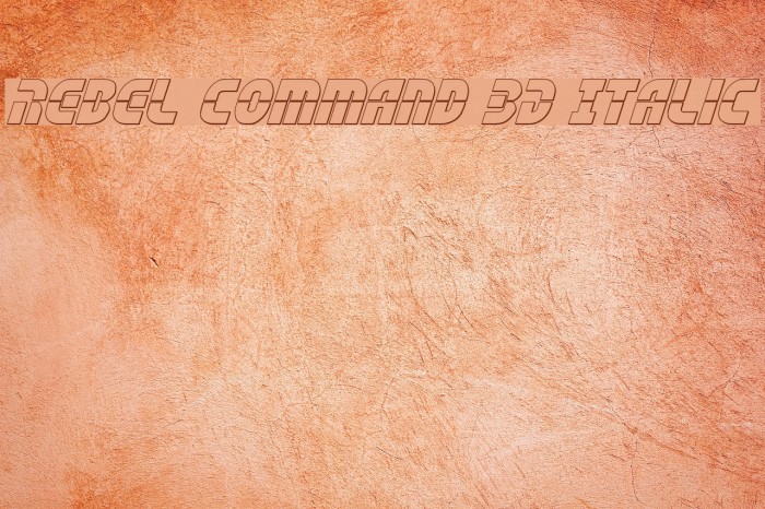 Rebel Command 3D Italic Example 1