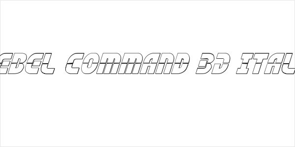Rebel Command 3D Italic Logo