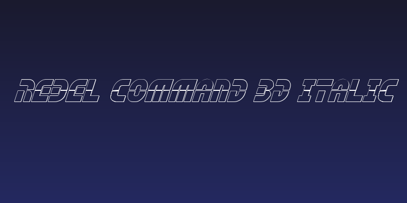 Rebel Command 3D Italic Social Header