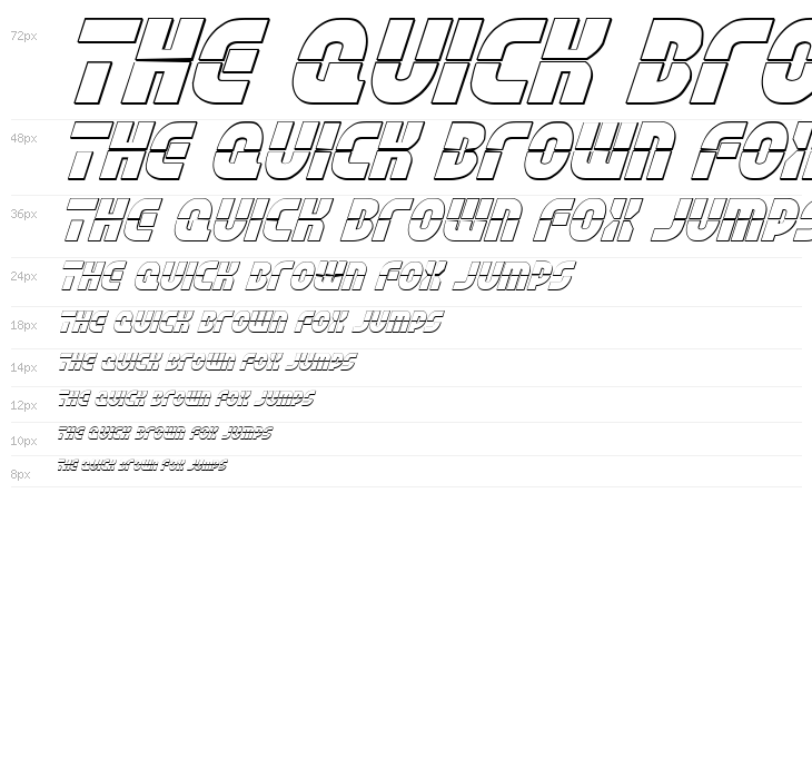 Rebel Command 3D Italic Waterfall