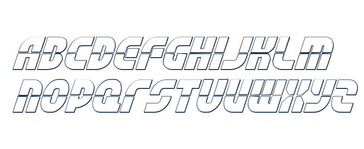 Rebel Command 3D Italic Lowercase