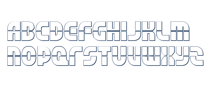Rebel Command 3D Regular Lowercase