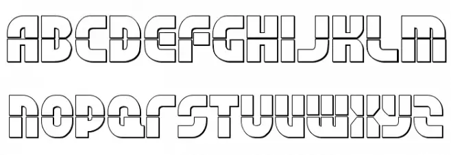 Rebel Command 3D Regular フォント 小文字