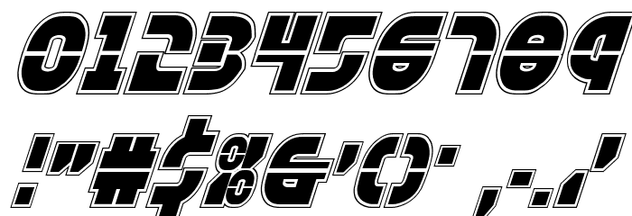 Rebel Command Academy Italic Font OTHER CHARS