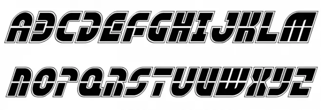 Rebel Command Academy Italic 字体 大写