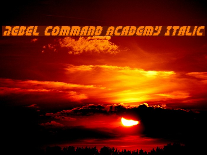 Rebel Command Academy Italic Font examples