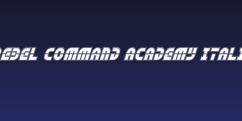 Rebel Command Academy Italic Social Header