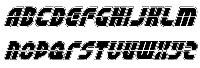 Rebel Command Academy Italic Font LOWERCASE