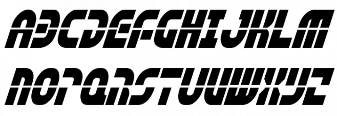 Rebel Command Condensed Italic Font UPPERCASE