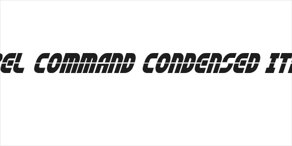 Rebel Command Condensed Italic Logo