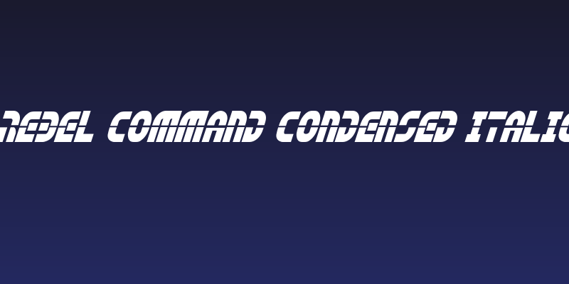 Rebel Command Condensed Italic Social Header