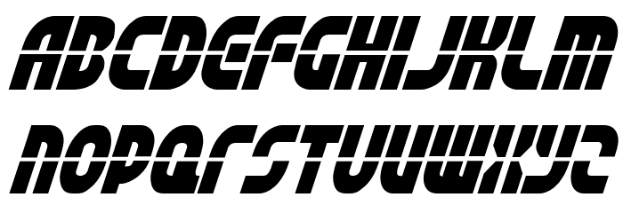 Rebel Command Condensed Italic Font LOWERCASE